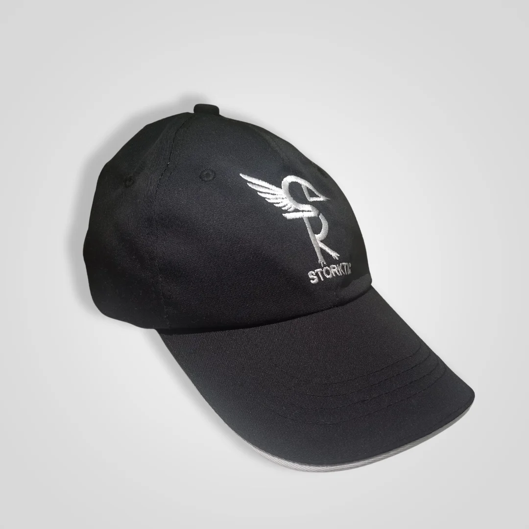 Storktic Unisex-Adult Baseball Caps Cotton Material Lightweight | Cotton Plain Cap with embroidery | Color Black/White